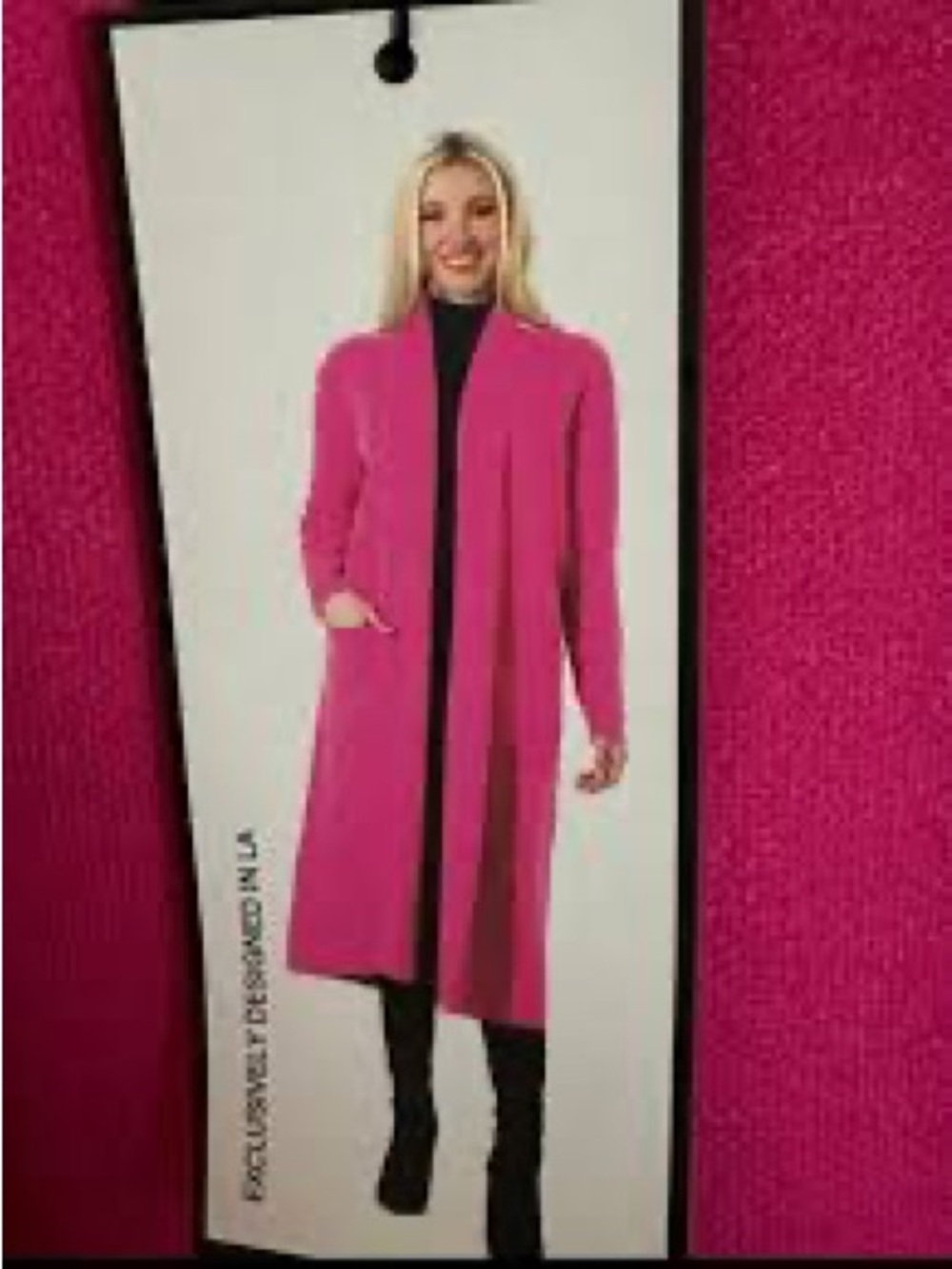 Max Sport Long Cardigan Women's Size M Color Pink Coat Jacket Sweater